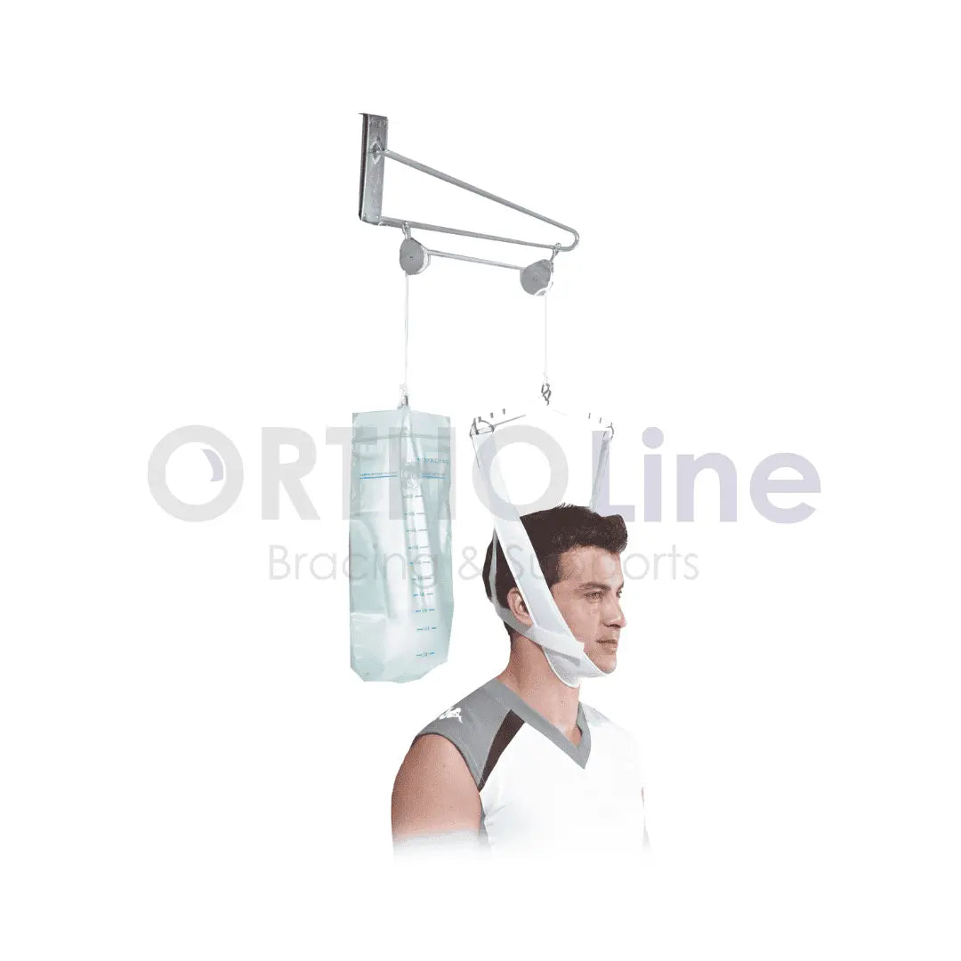men using ortholine cervical traction unit