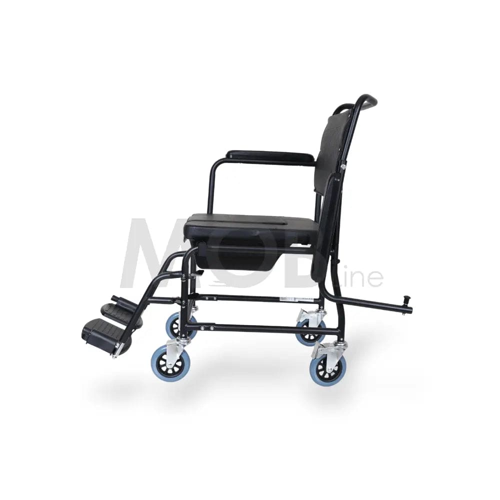 MOBLINE - STEEL COMMODE WHEELCHAIR Cureline Healthcare