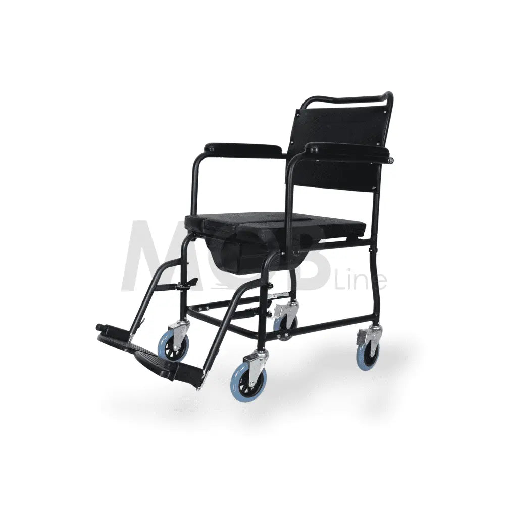 MOBLINE - STEEL COMMODE WHEELCHAIR Cureline Healthcare