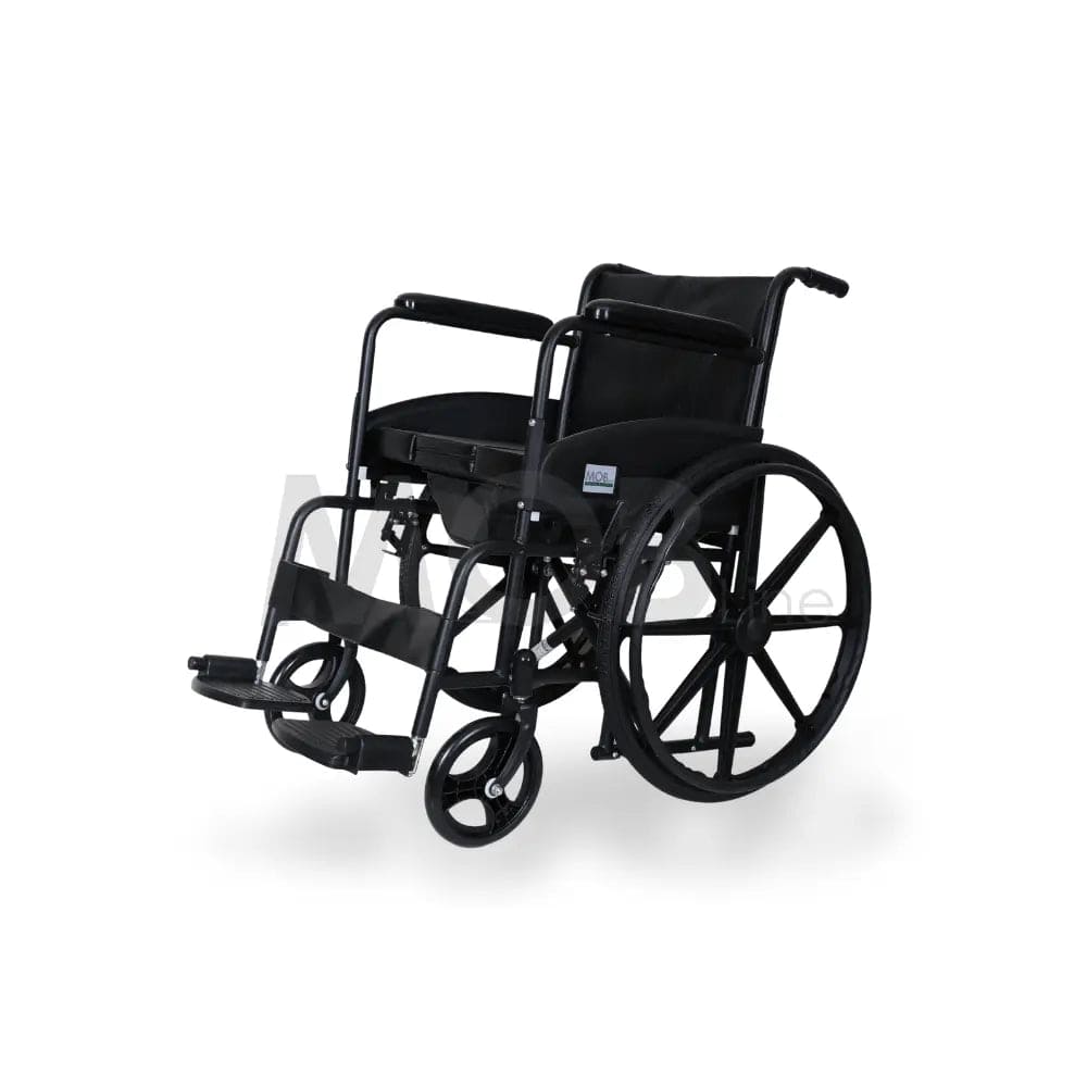MOBLINE - STEEL COMMODE WHEELCHAIR Cureline Healthcare