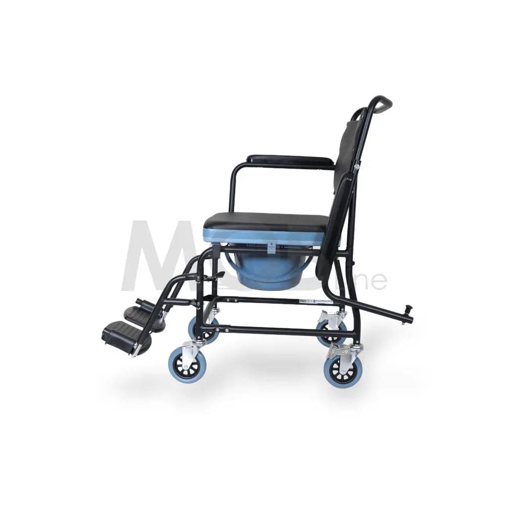 MOBLINE - STEEL COMMODE WHEELCHAIR Cureline Healthcare