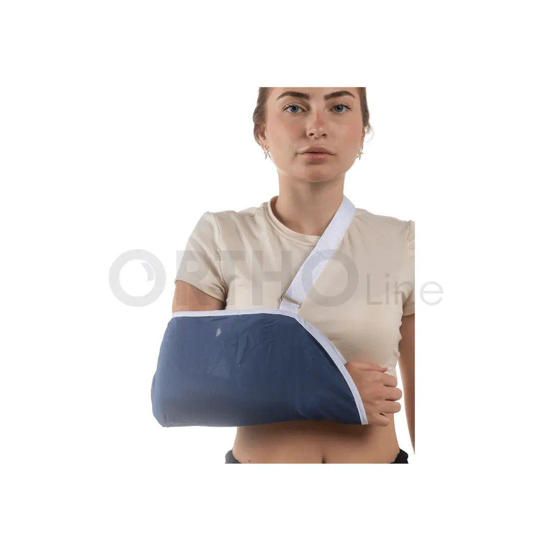 women using ortholine arm sling front view