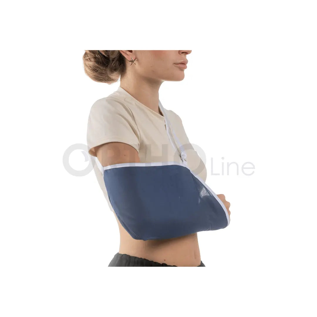 women using ortholine arm sling side view