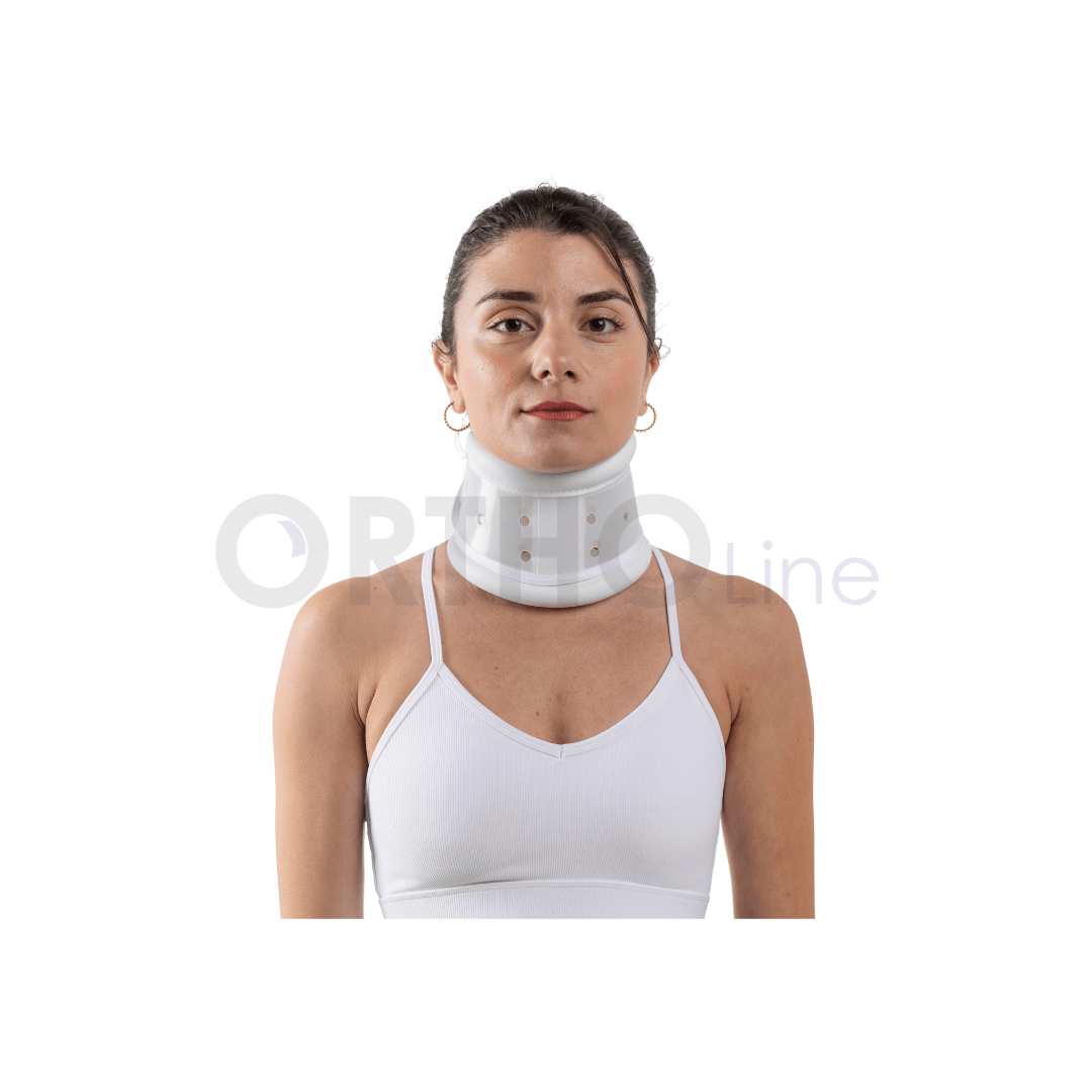 Cureline - ortholine women using ortholine cervical collar front view
