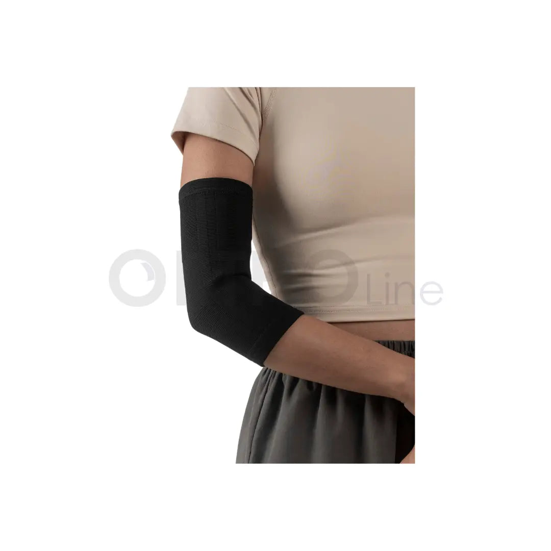 Cureline - women using Ortholine elbow support front view