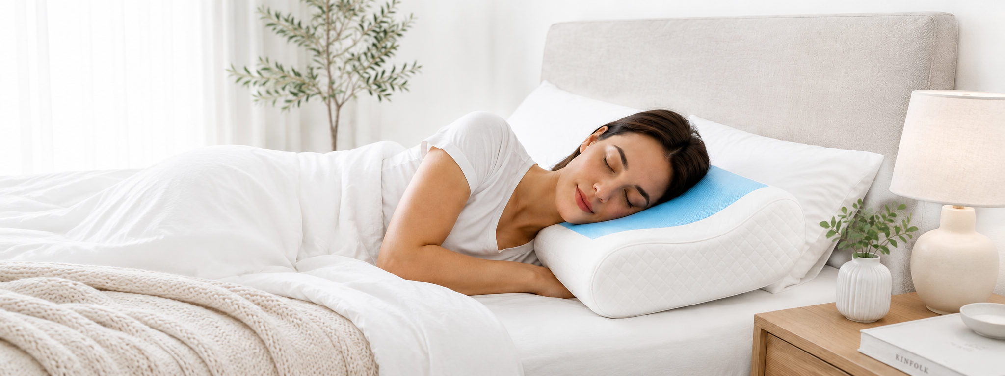 women sleeping on comfy line medical pillow Curelinehealthcare