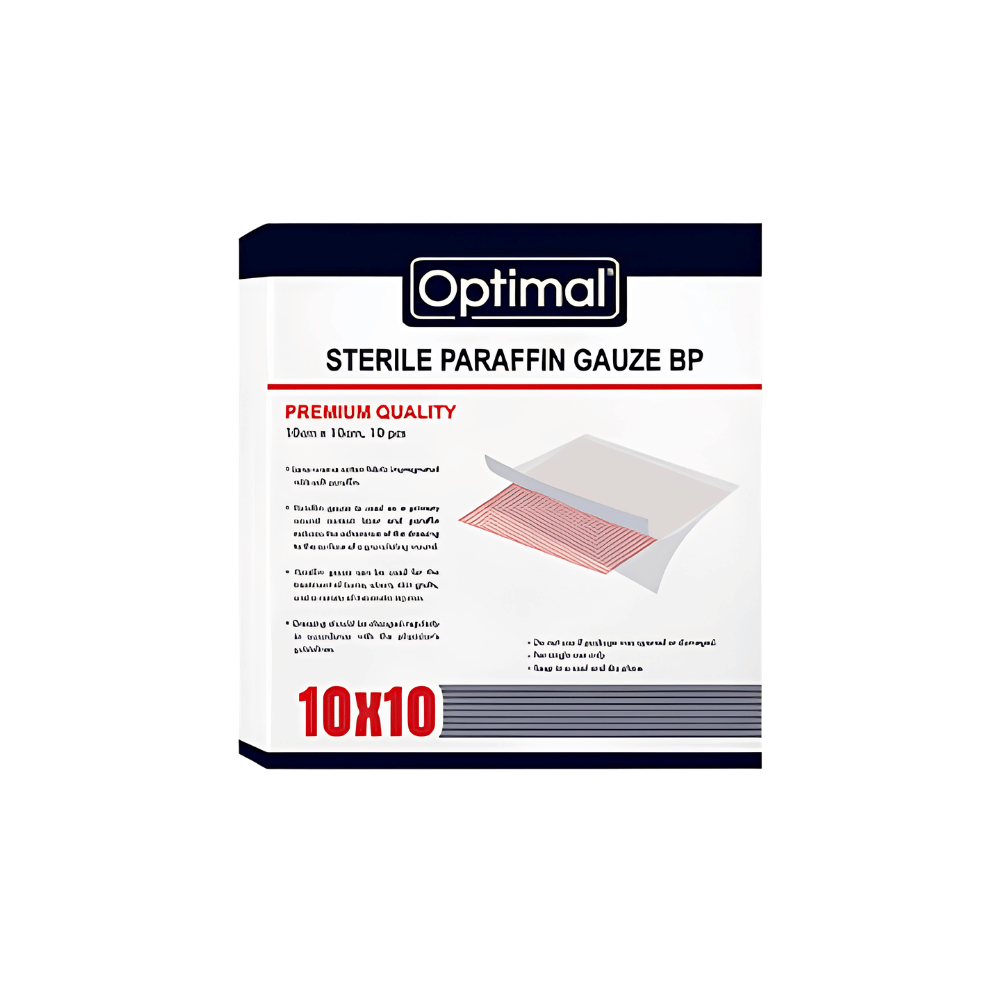 OPTIMAL Sterile Paraffin Gauze 10x10 cm 10 Pieces for burns ulcers skin grafts and wound care in Lebanon