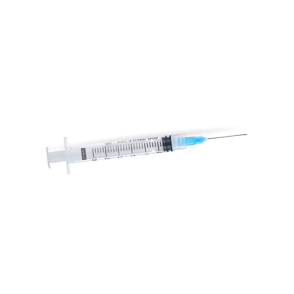 OPTIMAL Syringes for Single Use with Needle – Luer Lock, 3cc/ml, 100 Pieces