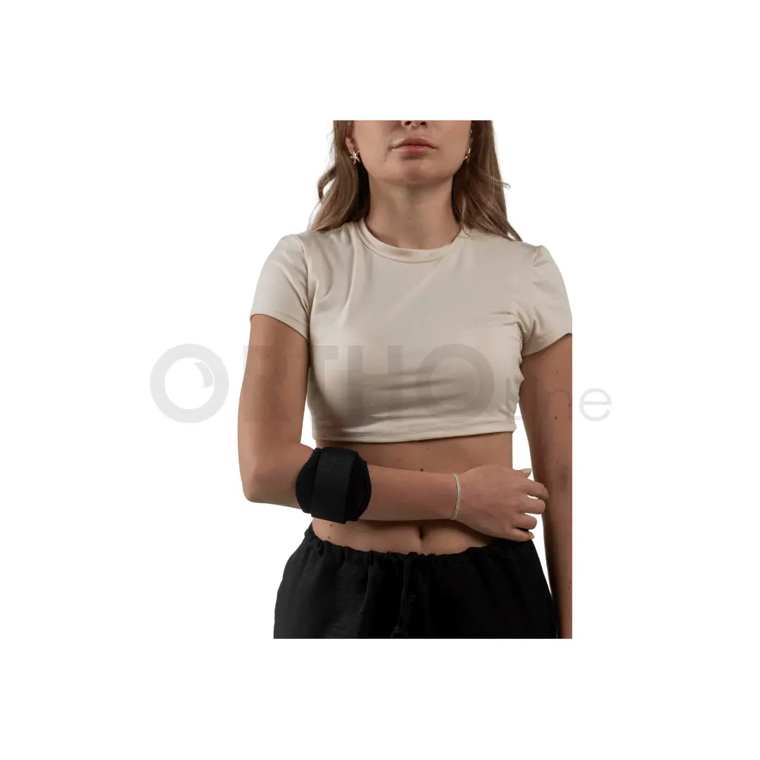 Cureline - women using ortholine tennis brace front view
