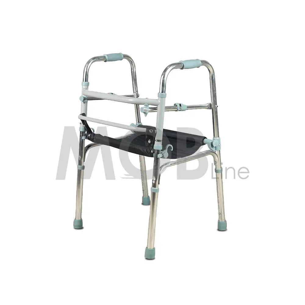 Cureline MOBLINE - ALUMINUM WALKER WITH SEAT