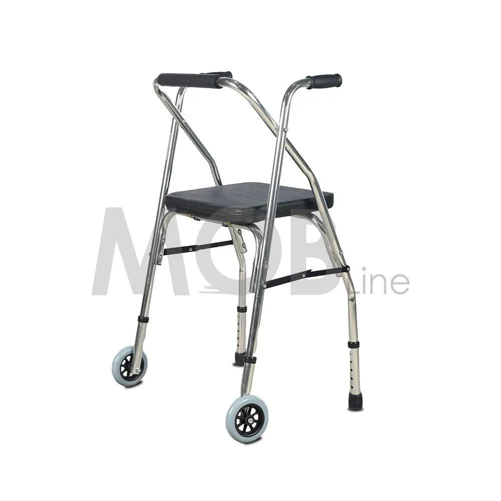 Cureline MOBLINE - WHEELED ALUMINUM WALKER WITH SEAT