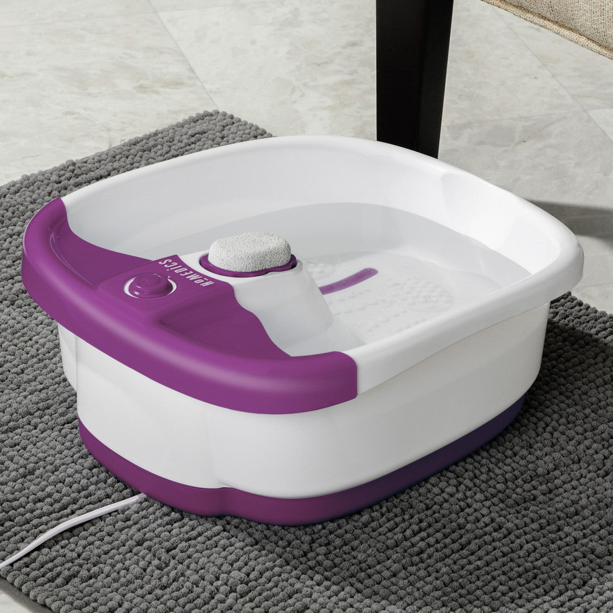 HoMedics bubble foot spa with relaxing foot massage and warm water support