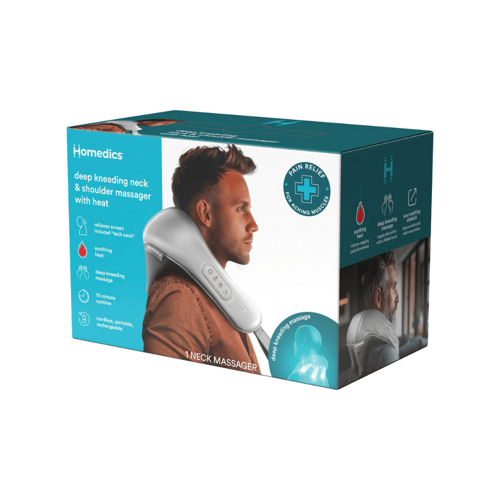 HoMedics Cordless Shiatsu Neck & Shoulder Massager with Heat