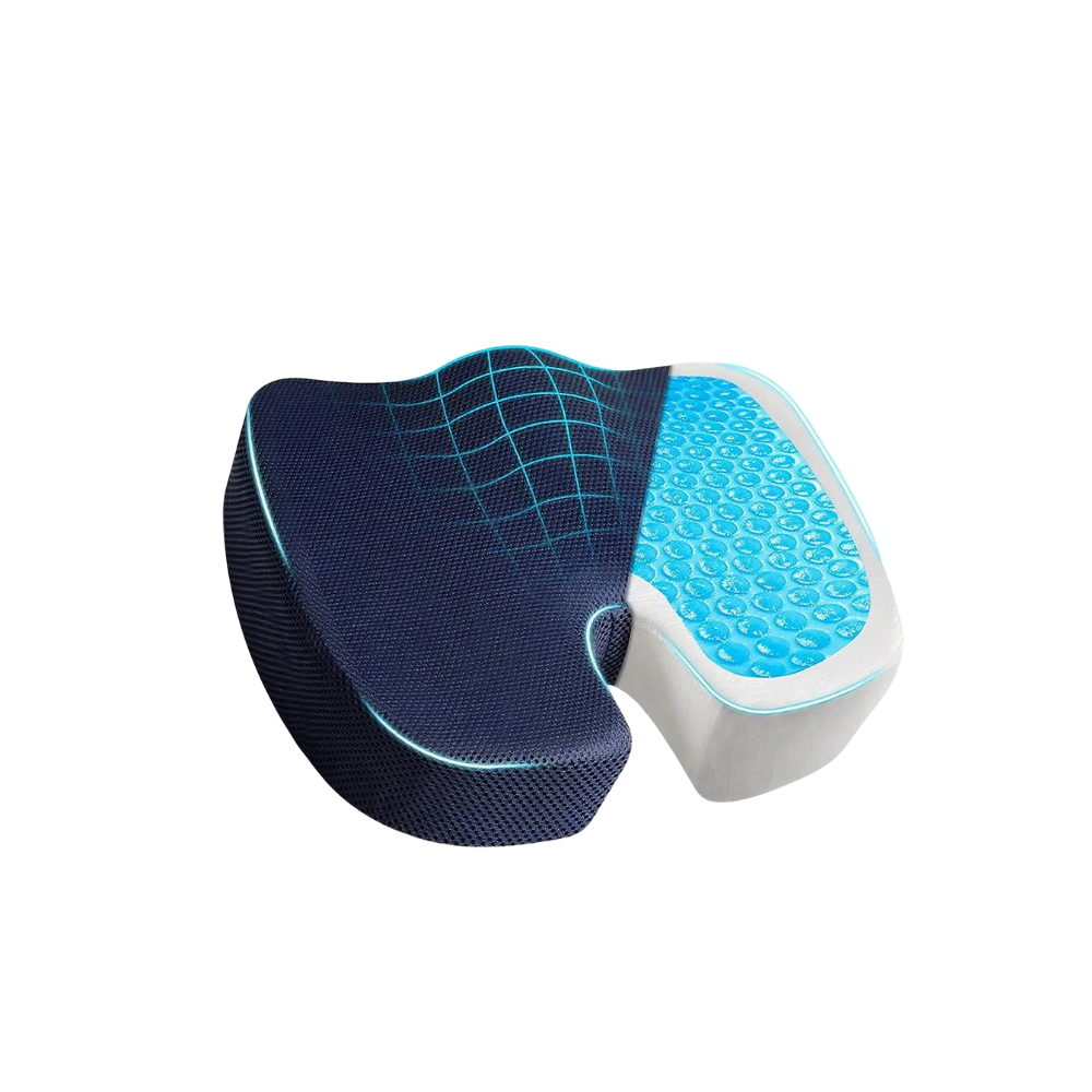 Memory foam orthopedic seat with gel