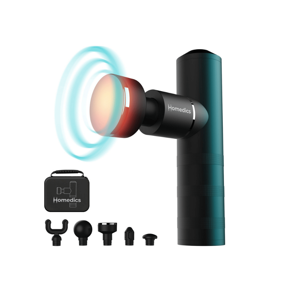 HoMedics Myti Black Mini Massage Gun with Heated Head
