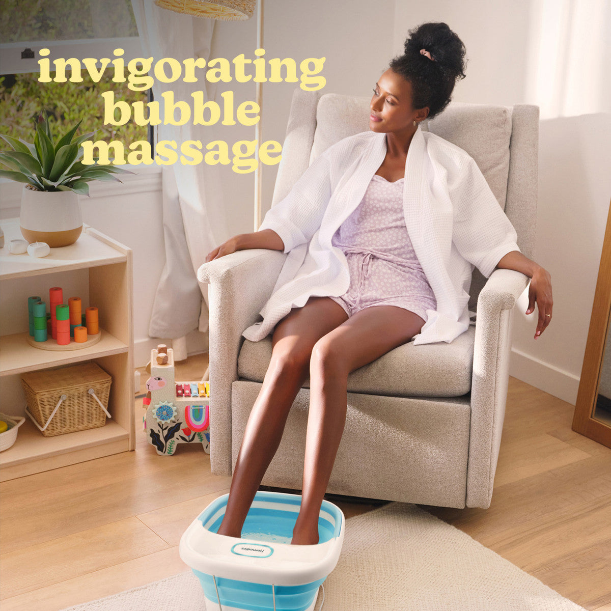 HoMedics Smart Space – Bubble Foot Bath with HeatKeep Technology
