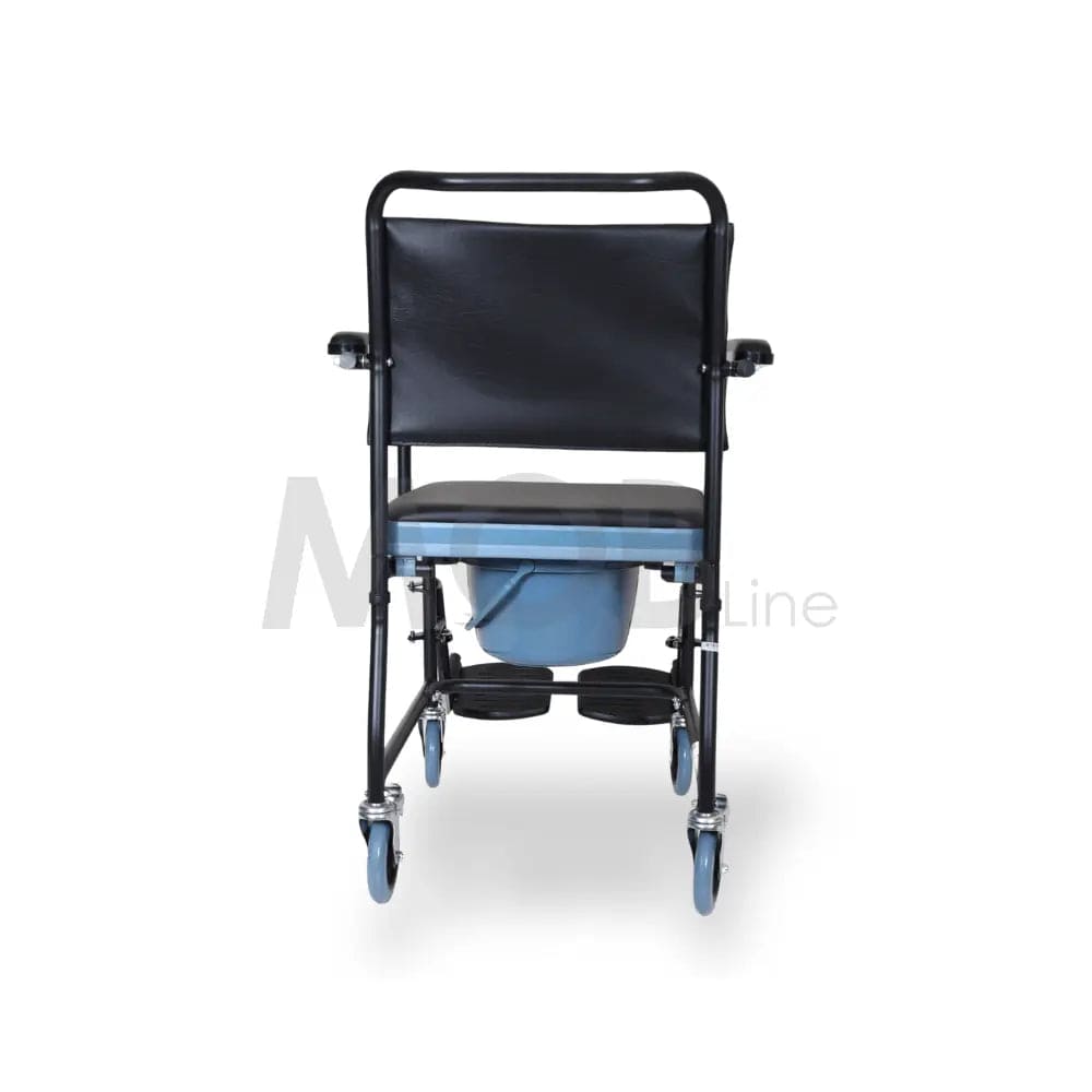 MOBLINE - STEEL COMMODE WHEELCHAIR Cureline Healthcare