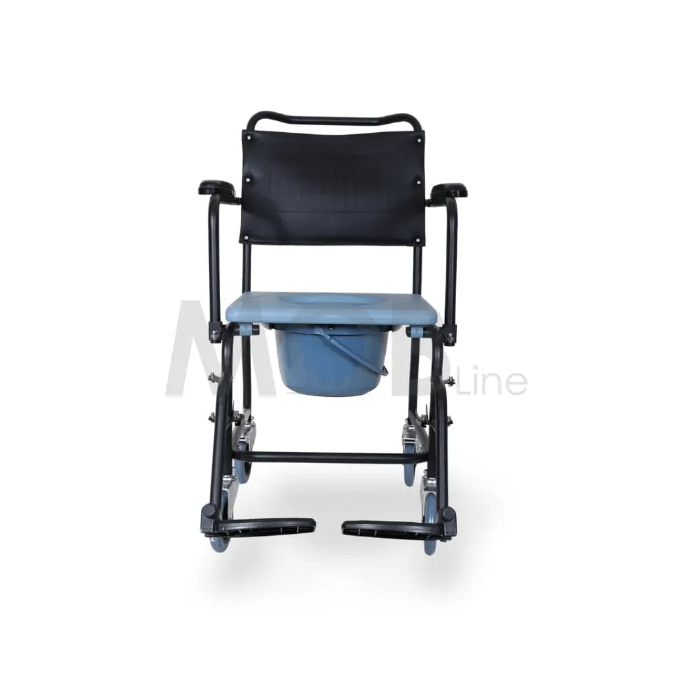 MOBLINE - STEEL COMMODE WHEELCHAIR Cureline Healthcare