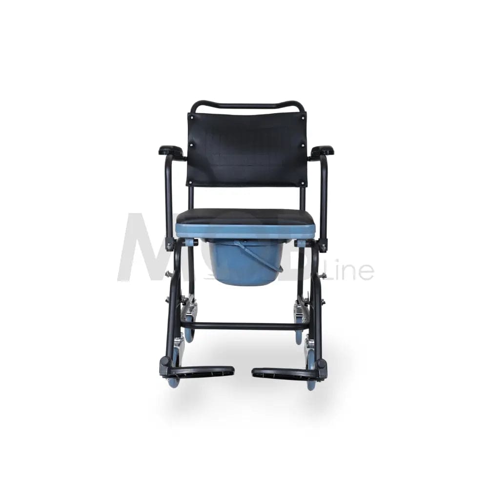 MOBLINE - STEEL COMMODE WHEELCHAIR Cureline Healthcare