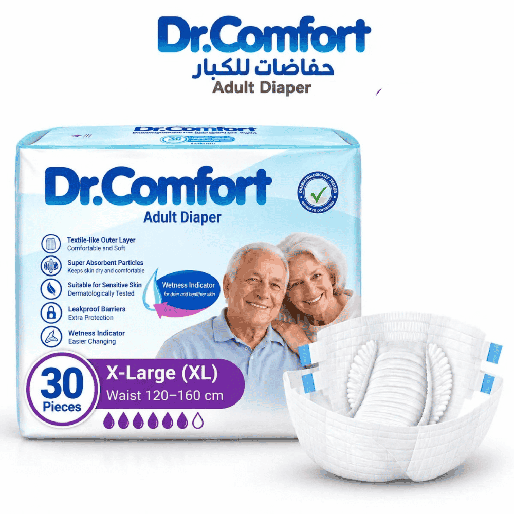 Dr.Comfort Adult Diapers Unisex – 30 Pieces