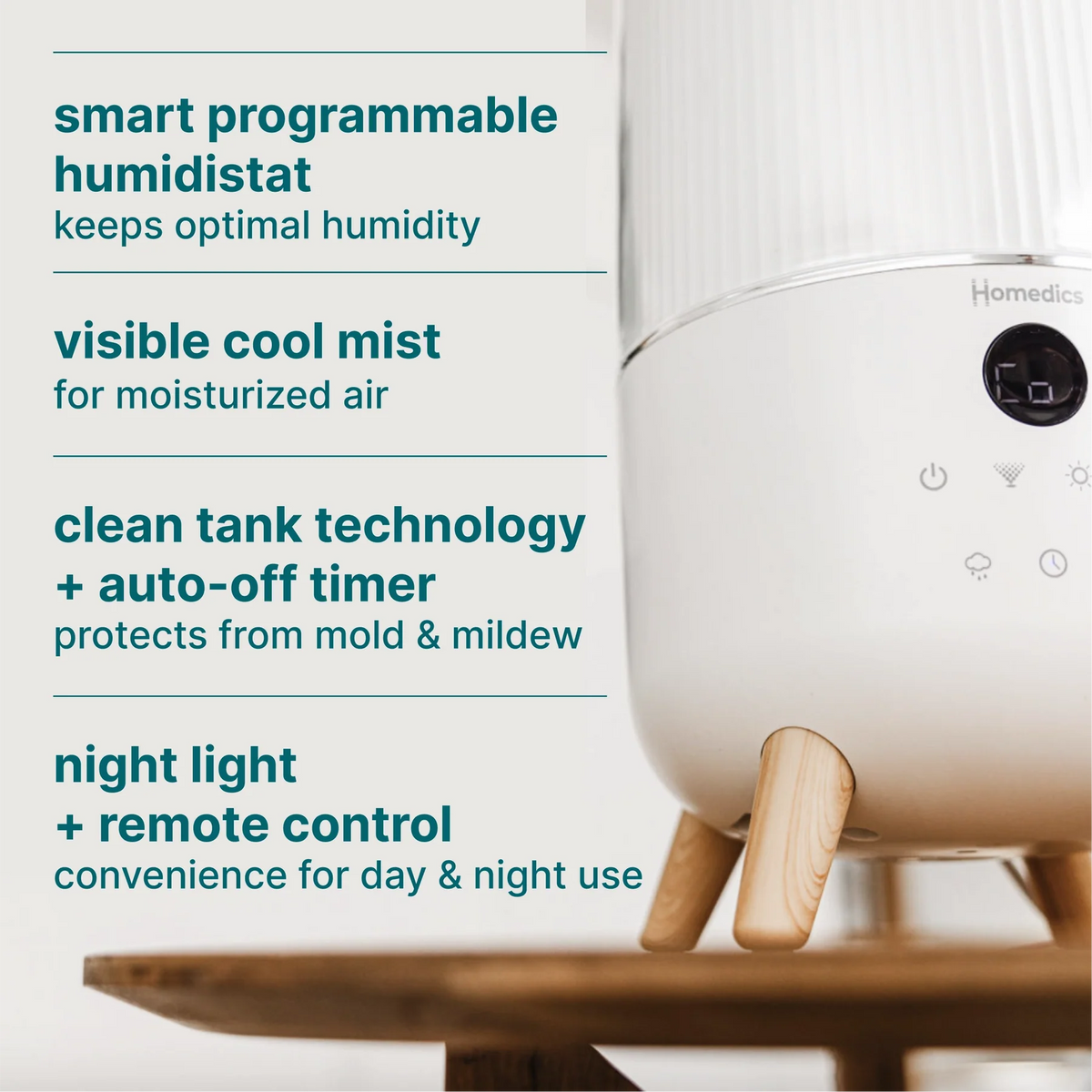 HoMedics TotalComfort Deluxe Large Room Ultrasonic Humidifier