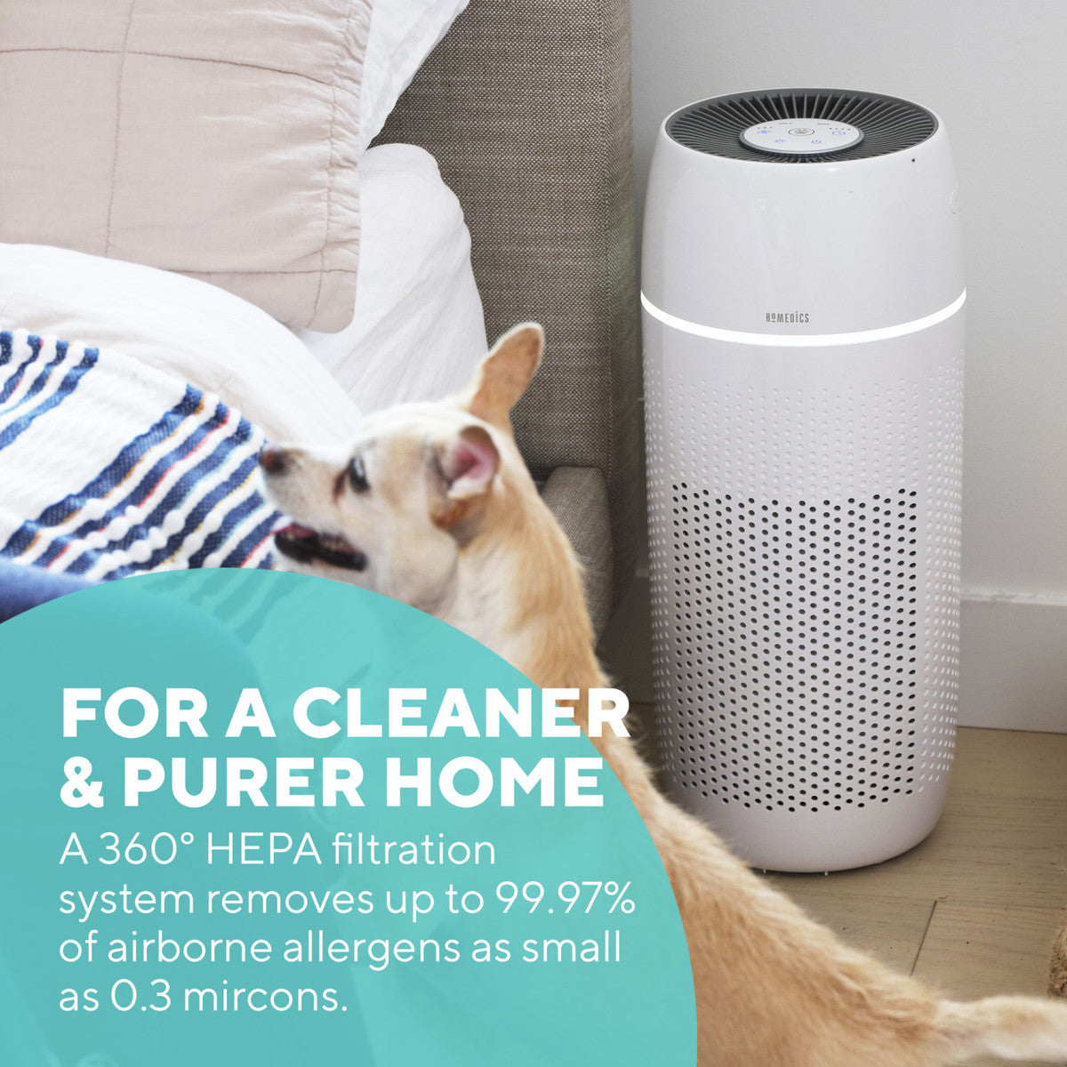 HoMedics TotalClean PetPlus 5-in-1 Air Purifier
