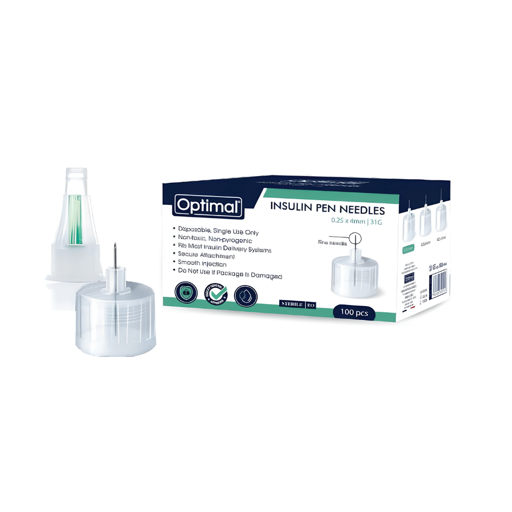 OPTIMAL Insulin Pen Needles – 31G, 100 Pieces