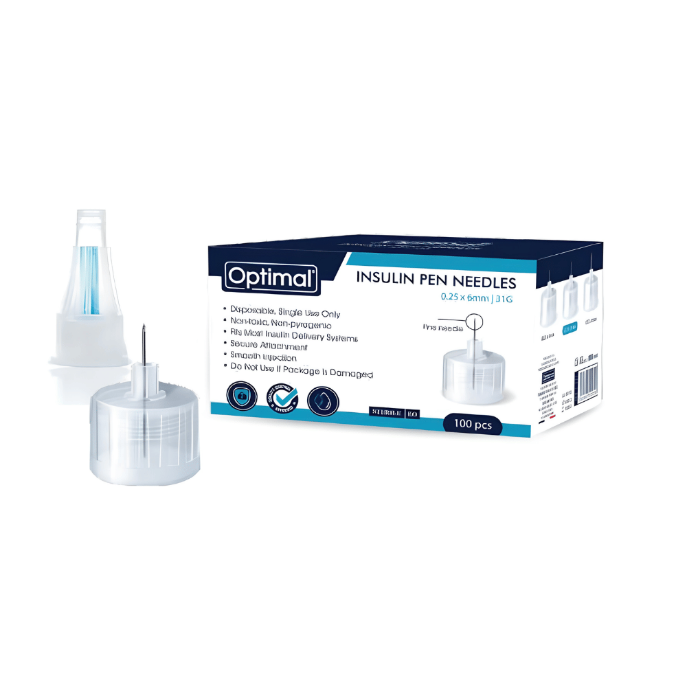 OPTIMAL Insulin Pen Needles – 31G, 100 Pieces